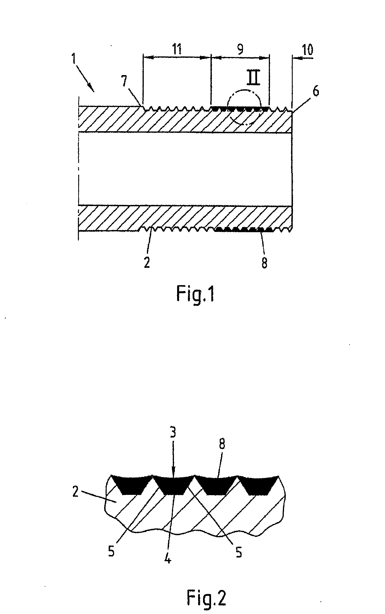Connection element for producing a fluid-tight screw connection, and method for the production thereof