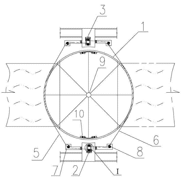 Lifting starting and stopping system for rotating gate