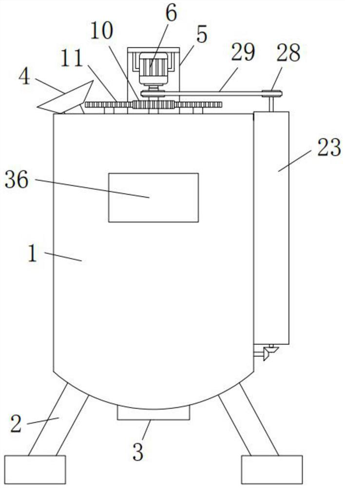 Chemical material crushing and screening device