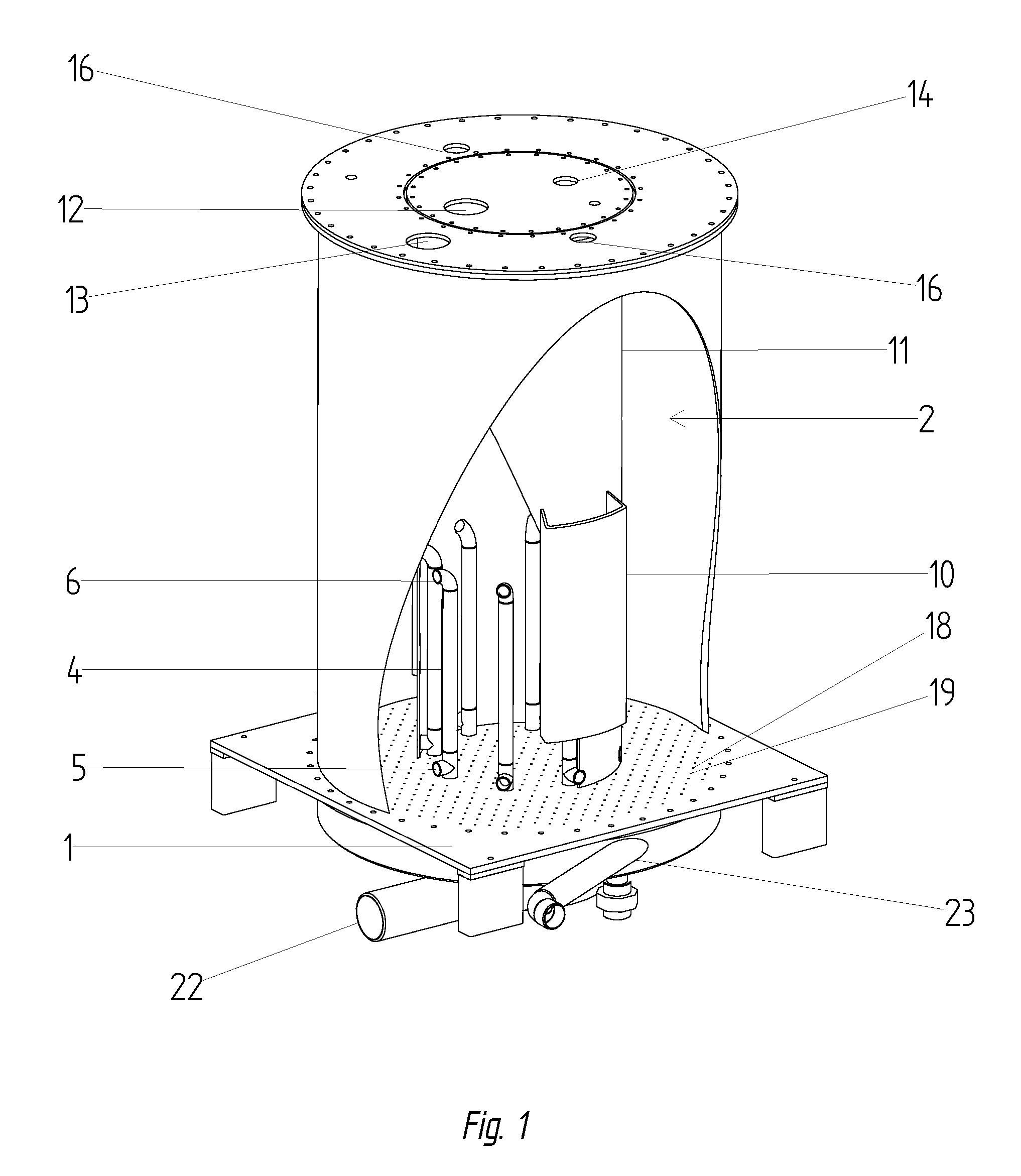 Apparatus and process for the pyrolysis of agricultural biomass
