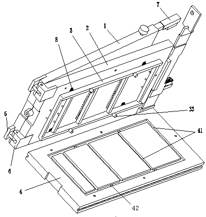 Mold for die casting machine of lead-acid storage battery plate grid