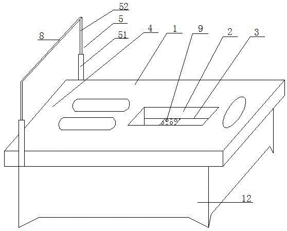 Moxibustion bed with clothes hanger and sliding chutes