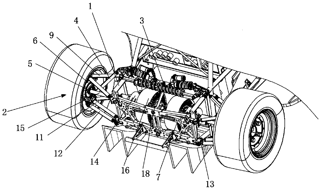 Integrated sub-frame for formula racing car