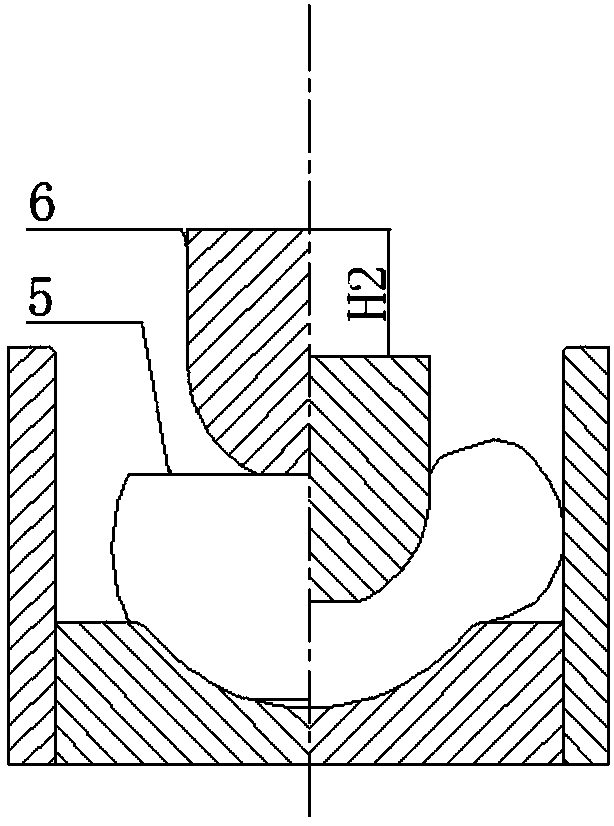 Integral forging method of variable-wall-thickness thick-wall end socket of high flange