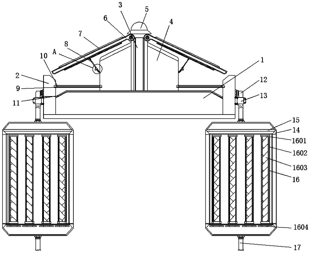 Filter-type rainwater collection device for green building