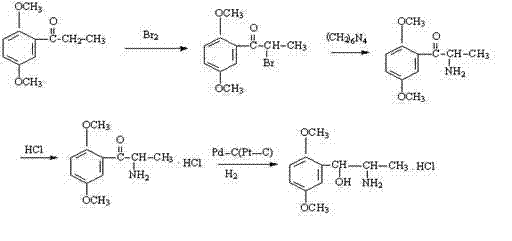 Preparation method for erythro-structure methoxamine hydrochloride