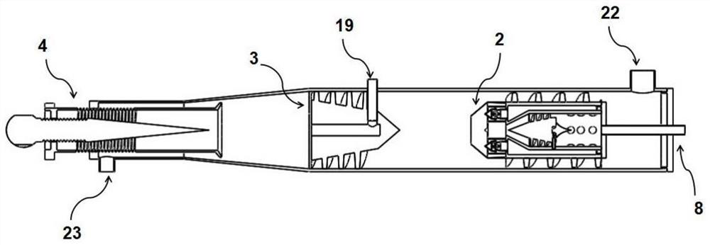 A nested gas-liquid-solid cyclone separation device