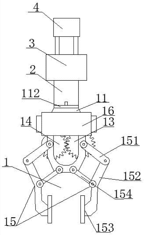 Special manipulator clamping device for packaging box