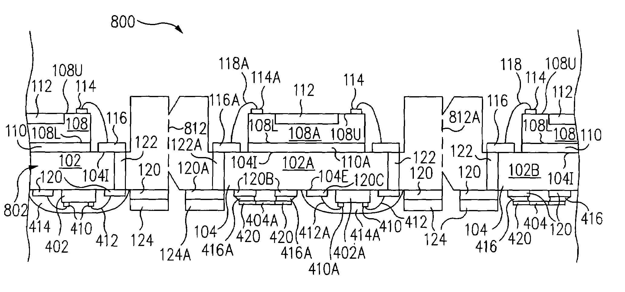 Optical module with lens integral holder fabrication method