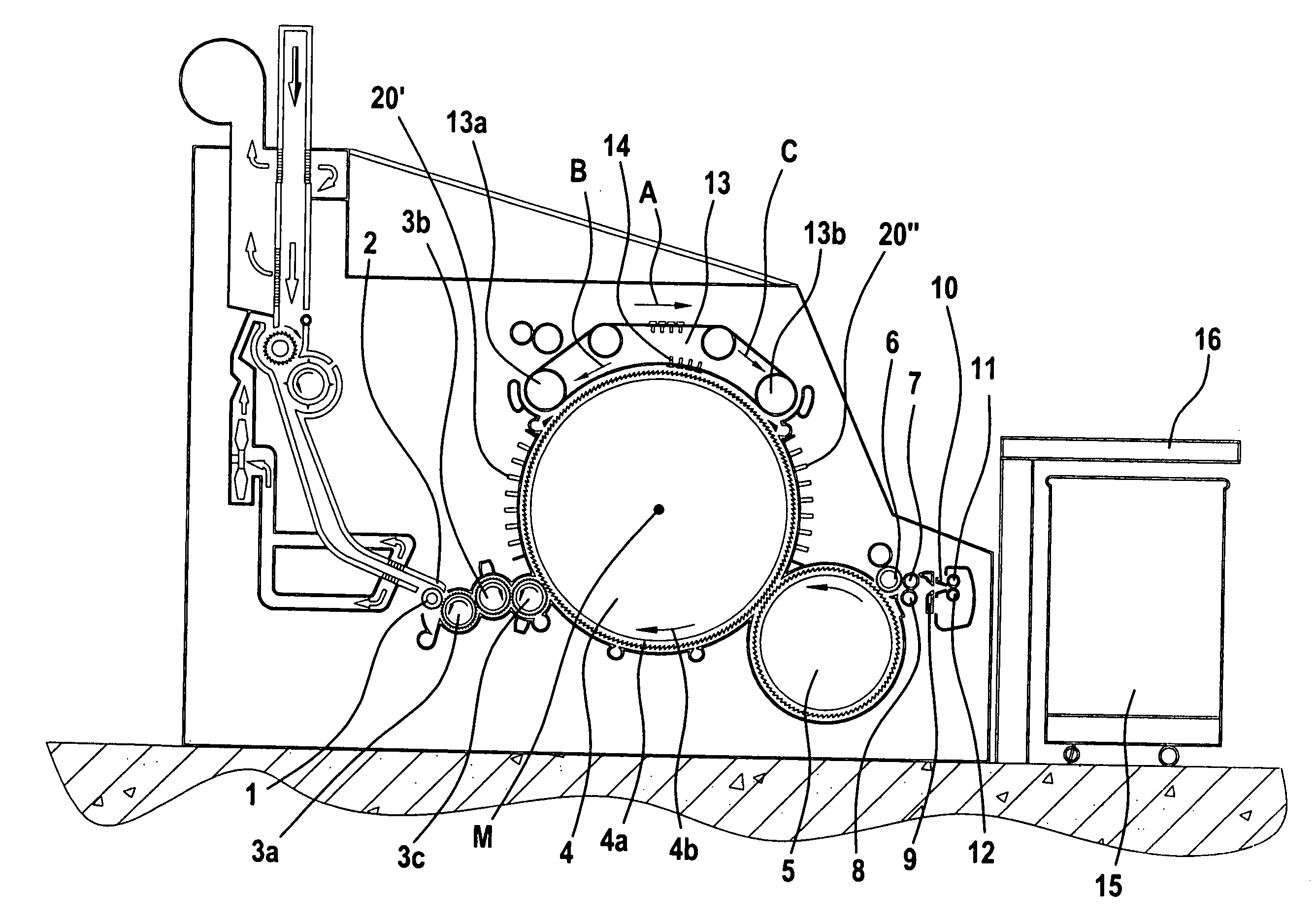Apparatus at a flat card for cotton, synthetic fibers or the like, having a carding element