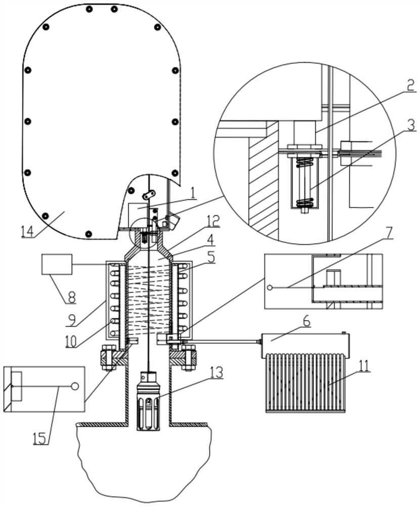 Device for automatically removing floater wax deposition