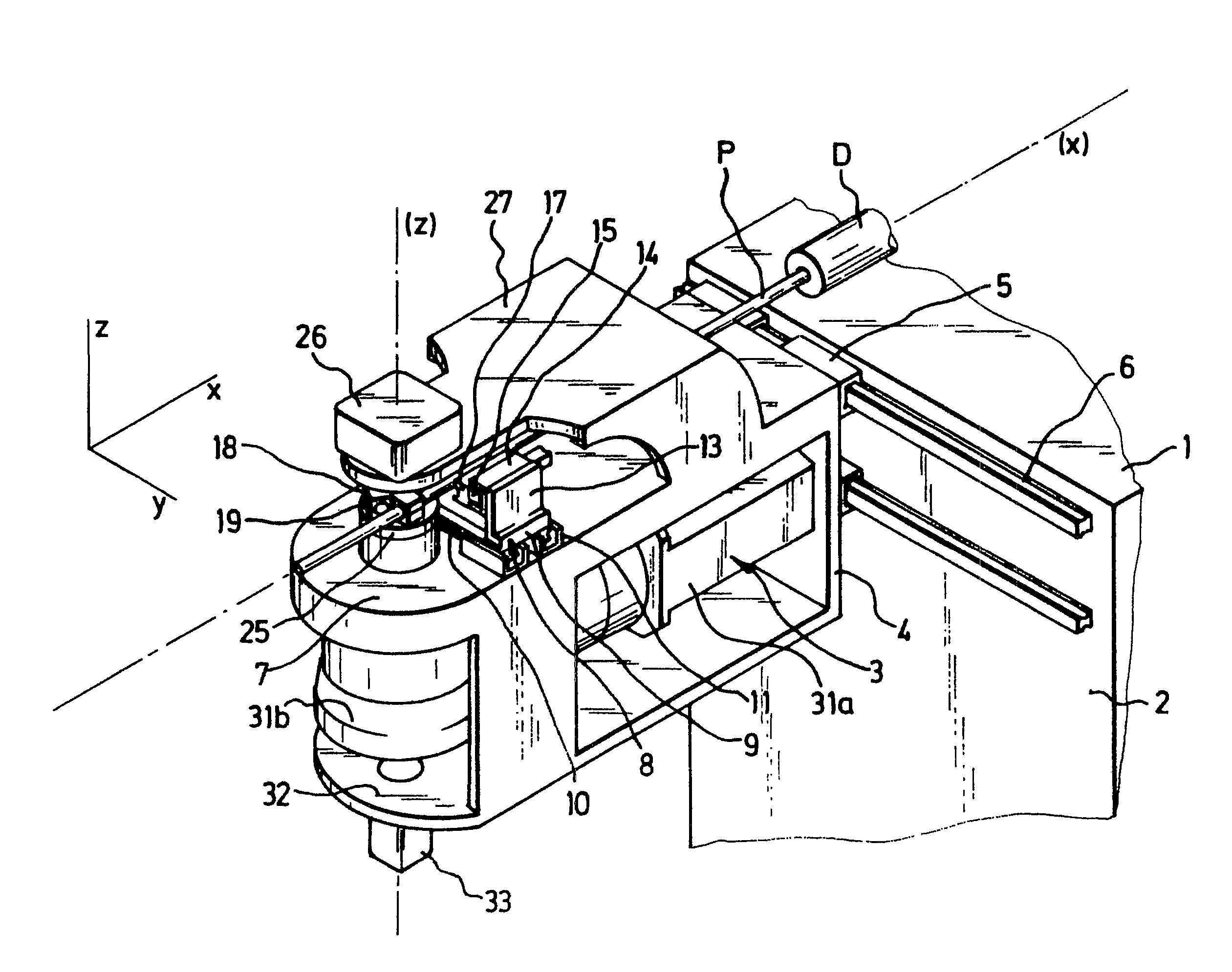 Machine for bending a profile in two bending directions and bending tool