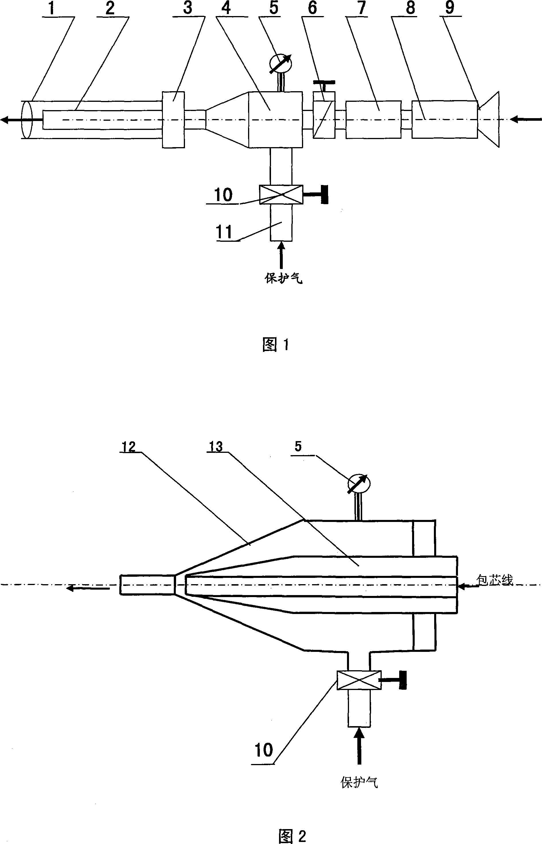 Method of on-line thread feeding and furnace protecting of ironmaking blast furnace and thread feeding device thereof