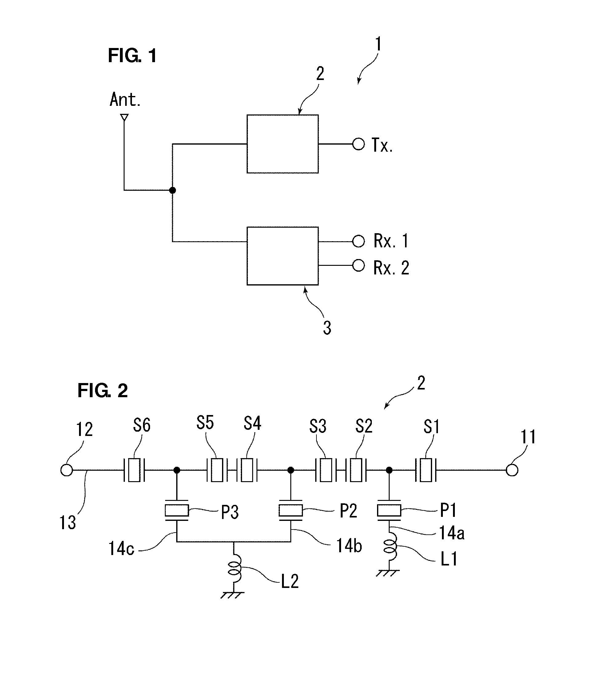 Ladder acoustic wave filter device and branching filter