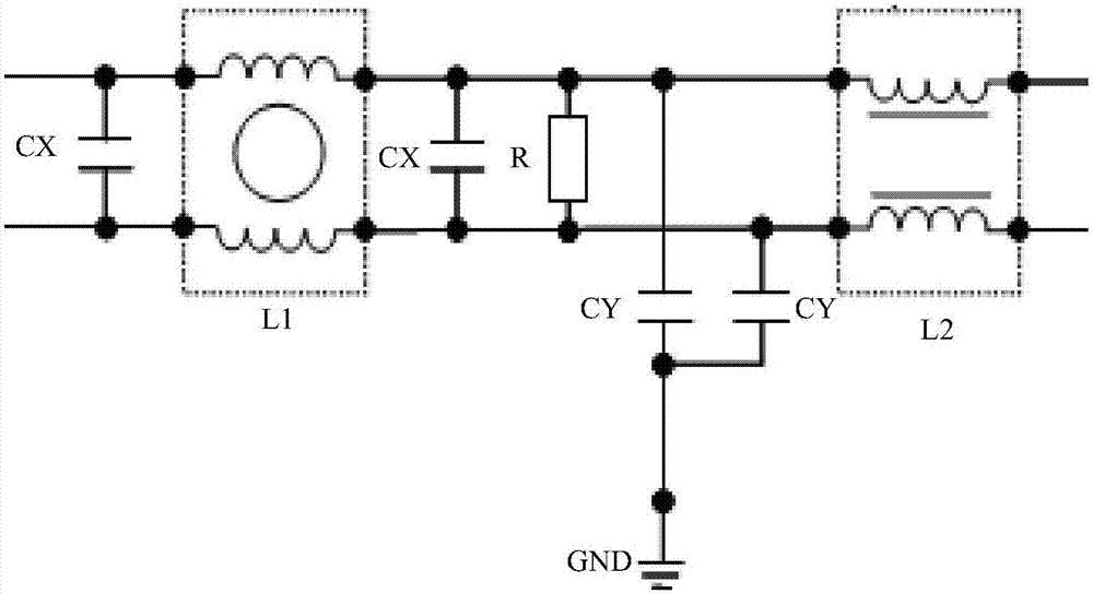 EMI filter and power supply EMI filter access circuit