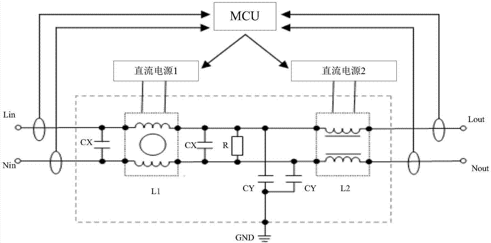 EMI filter and power supply EMI filter access circuit