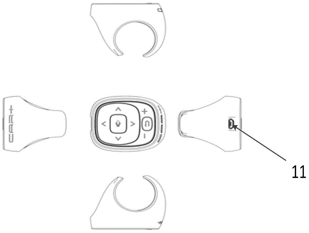 Bluetooth remote controller for control of automobile head-up display system