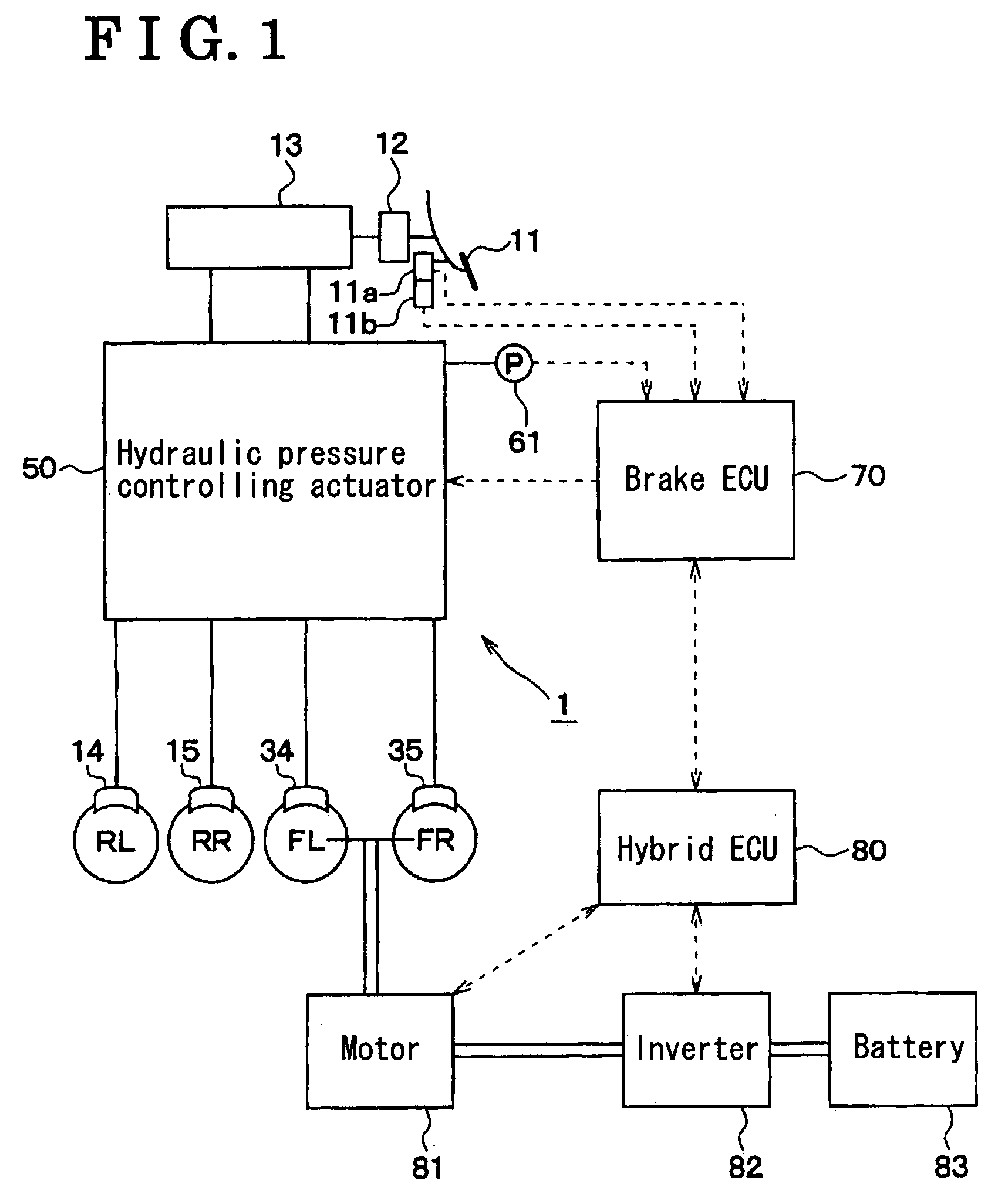 Control unit of brake apparatus for vehicle