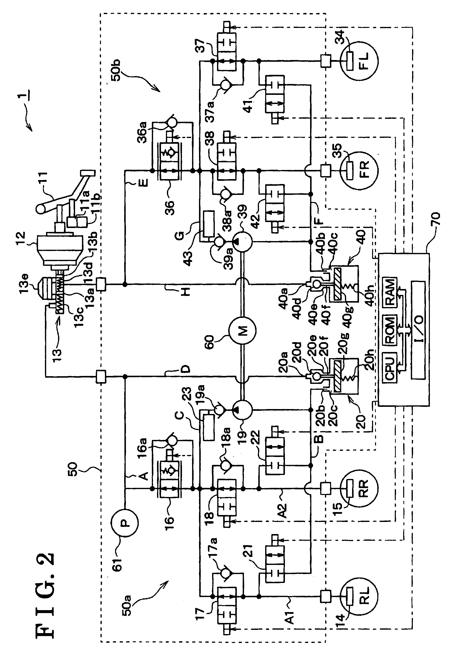 Control unit of brake apparatus for vehicle