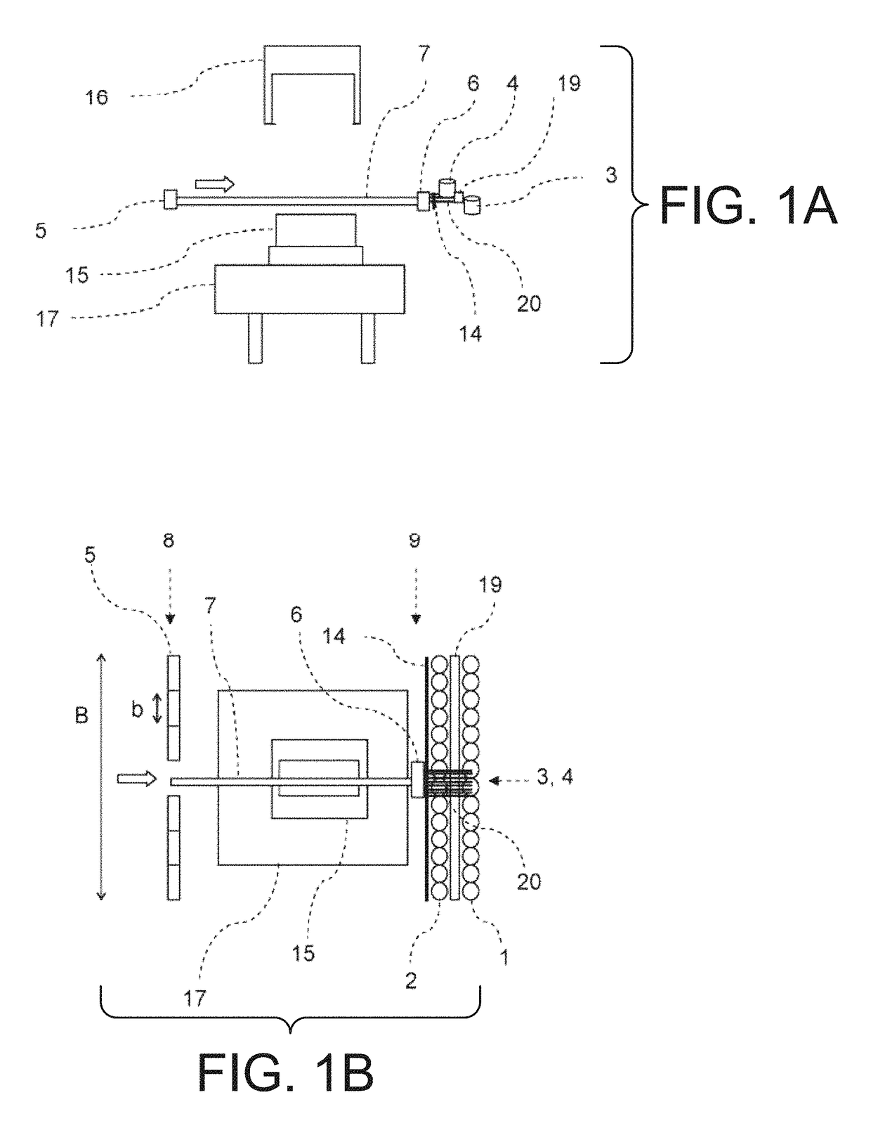 Device and method for producing fiber preforms