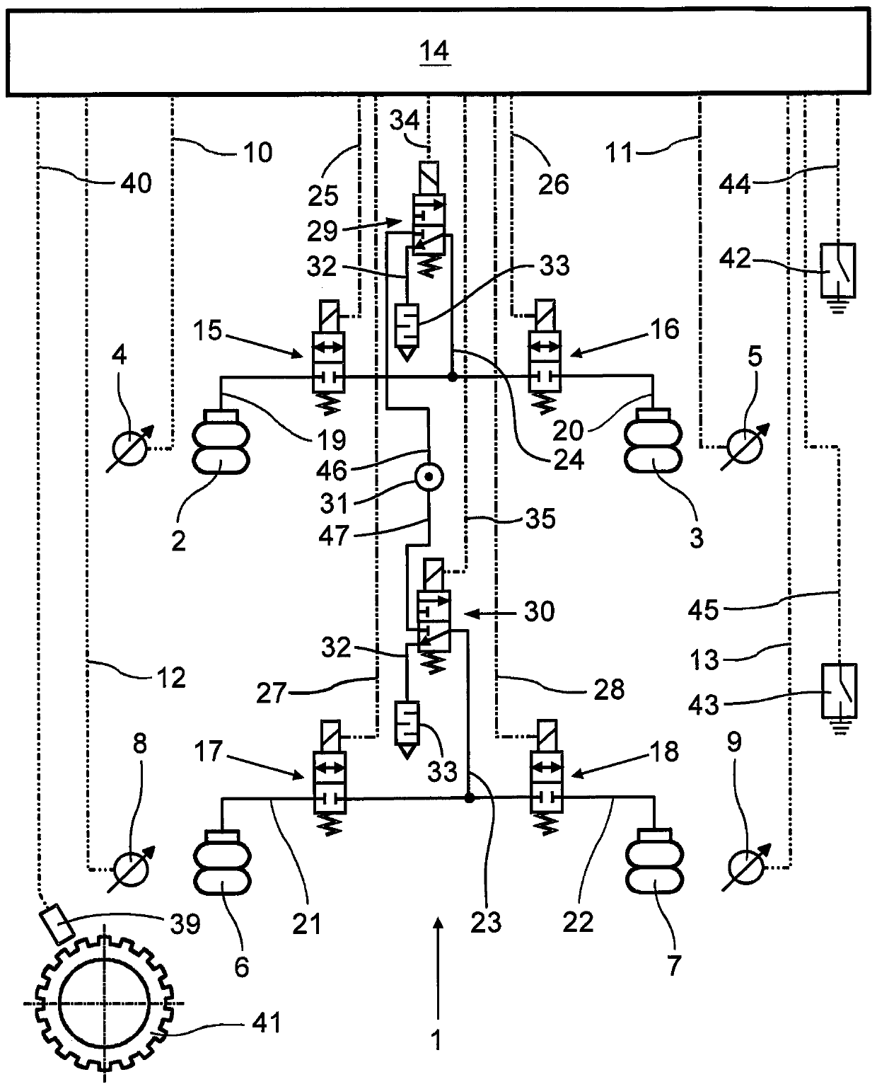 Method for leveling an air-suspended motor vehicle