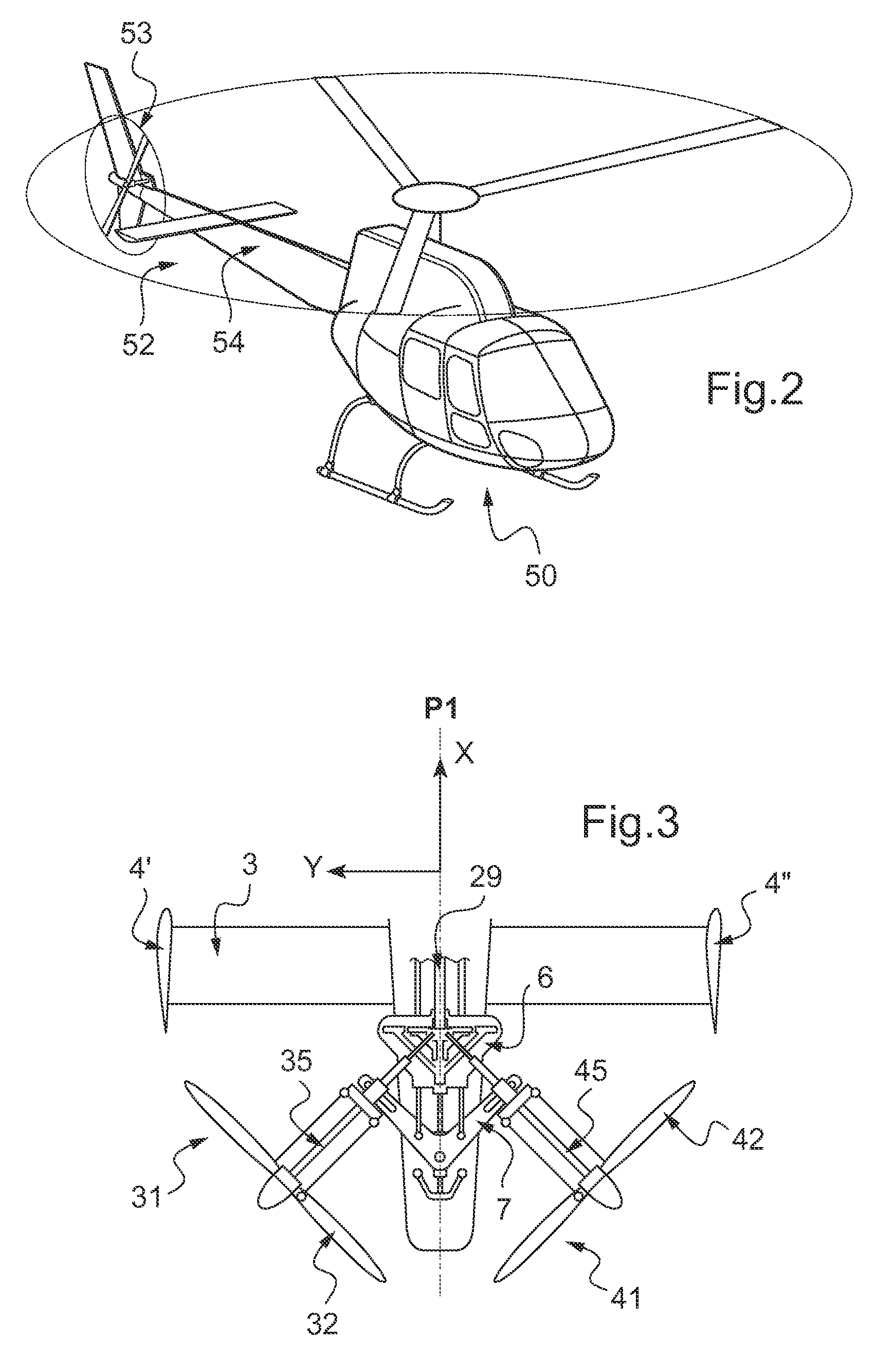 Anti-torque device with longitudinal thrust for a rotorcraft