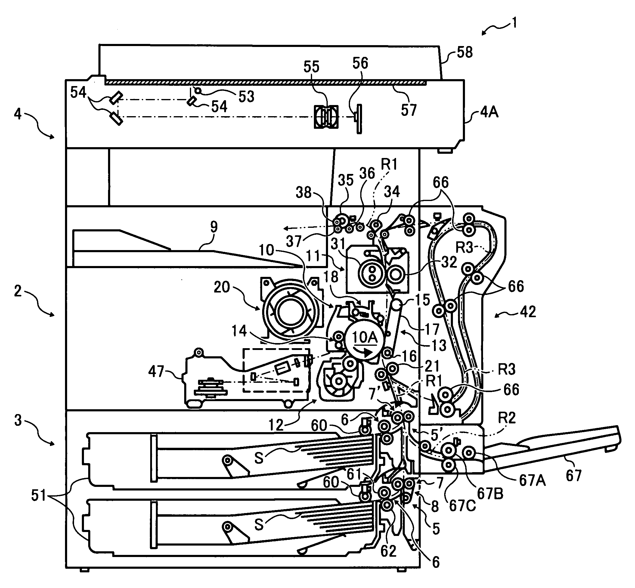 Sheet conveying device, and image forming apparatus including same