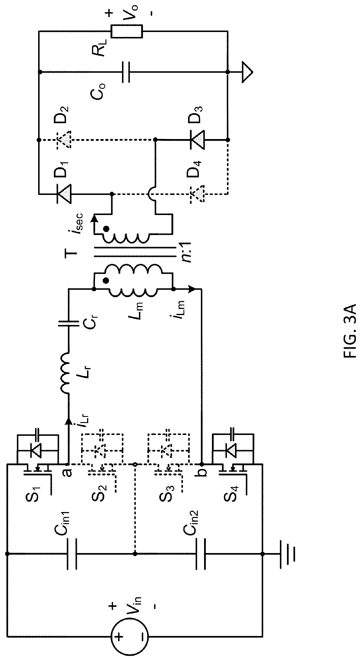 Pwm-controlled three level stacked structure llc resonant converter and method of controlling same