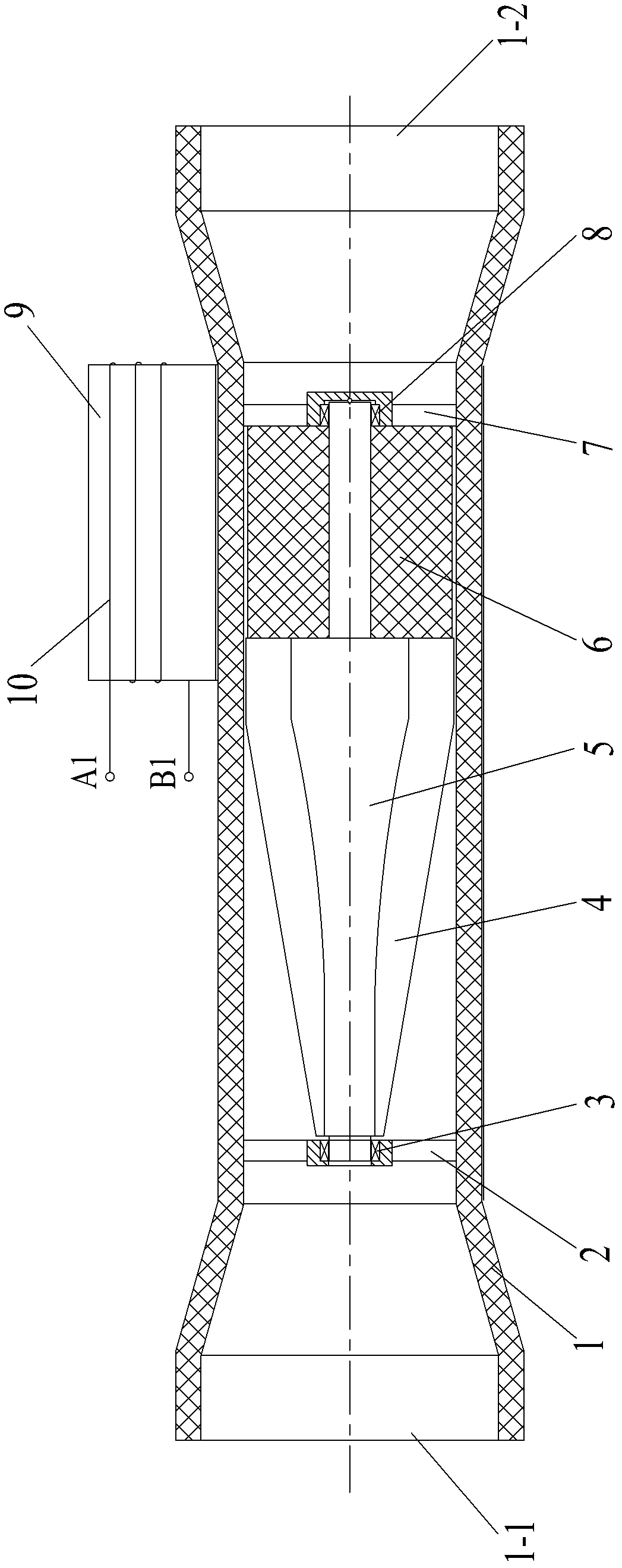 Generating equipment based on airflow action of natural gas production pipeline