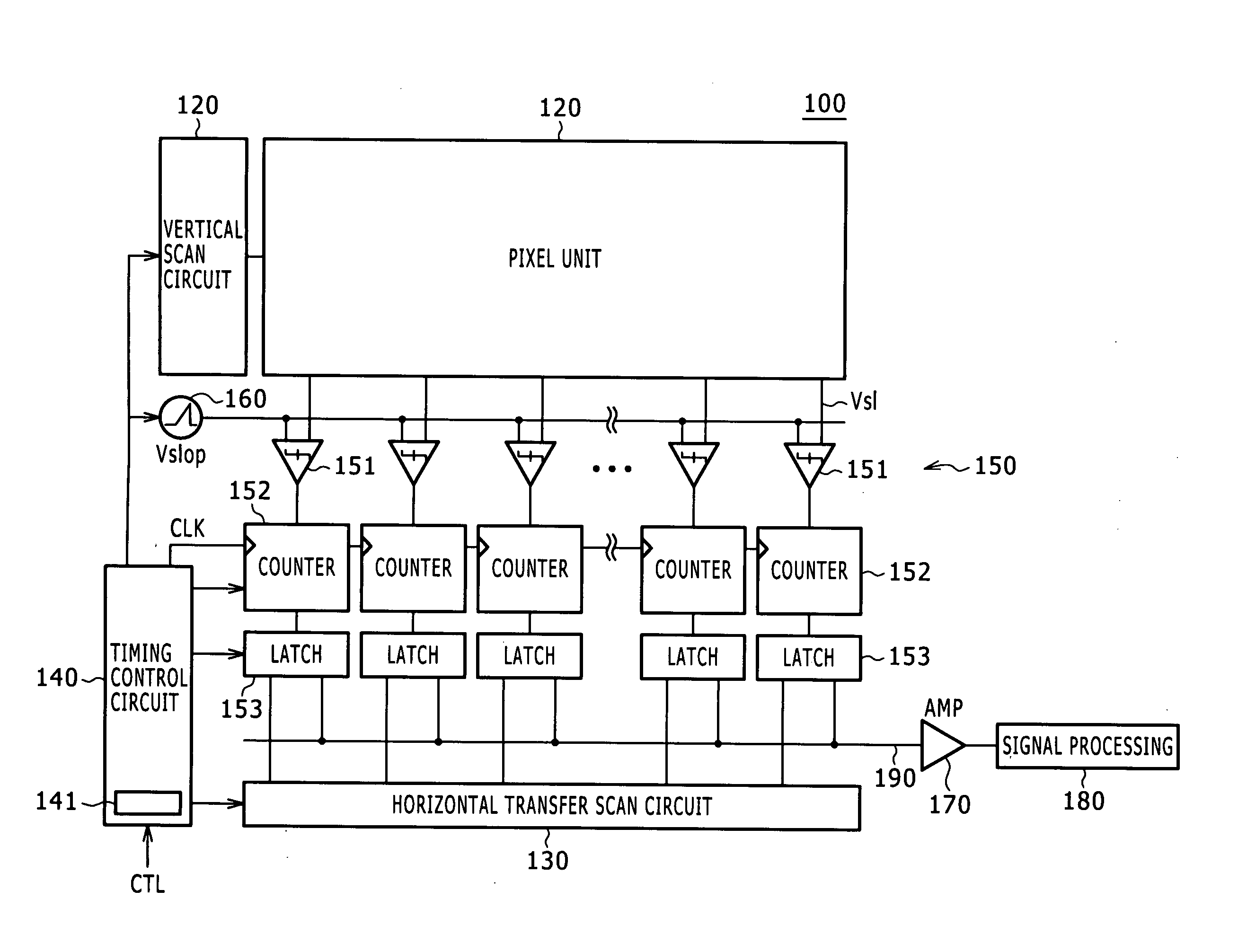 Solid-state imaging element and camera system