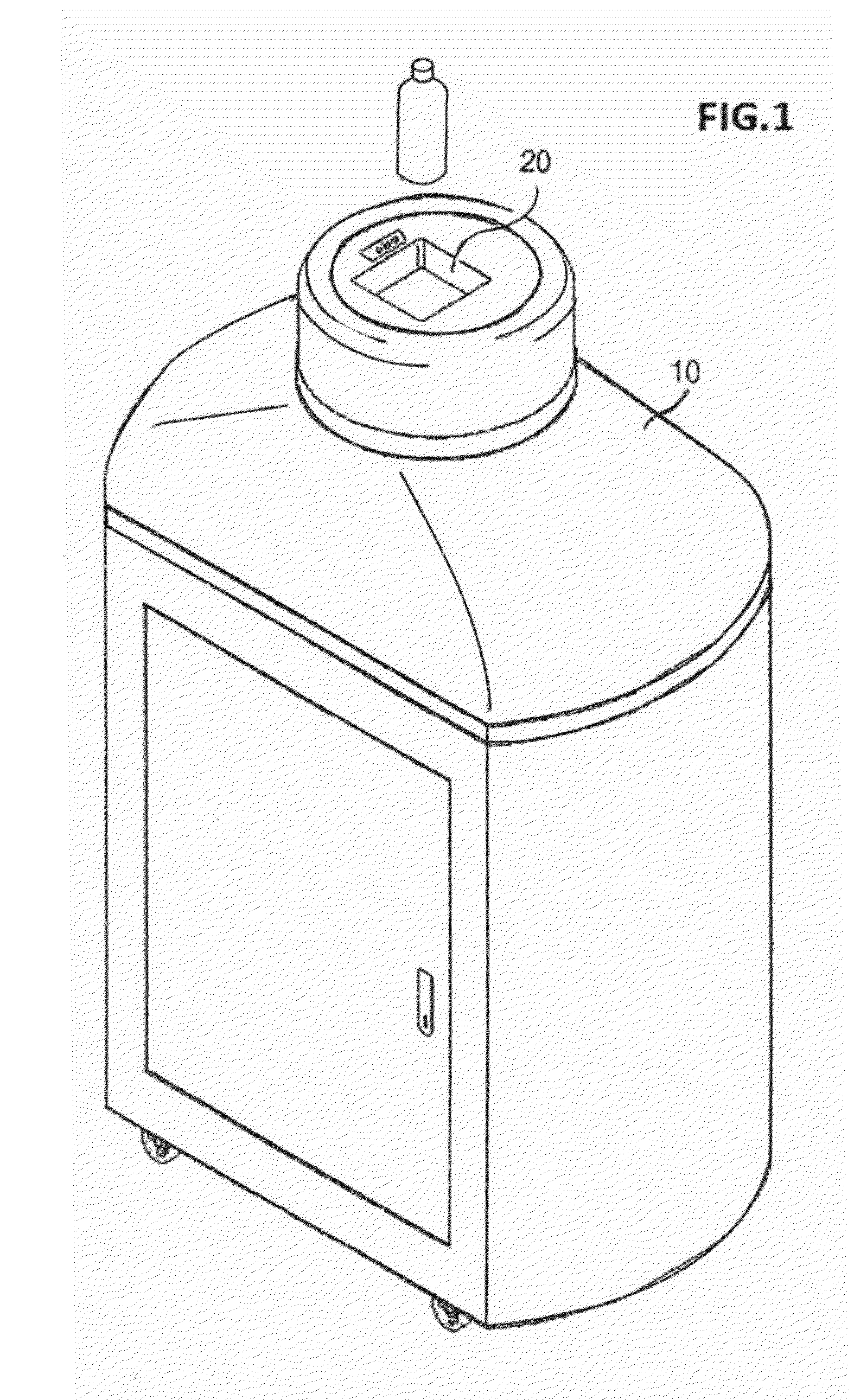 Selective collection system for recycling input materials having a monitor