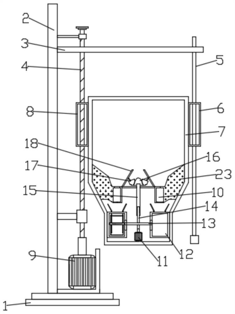 Low speed bucket elevator automatic material discharging device