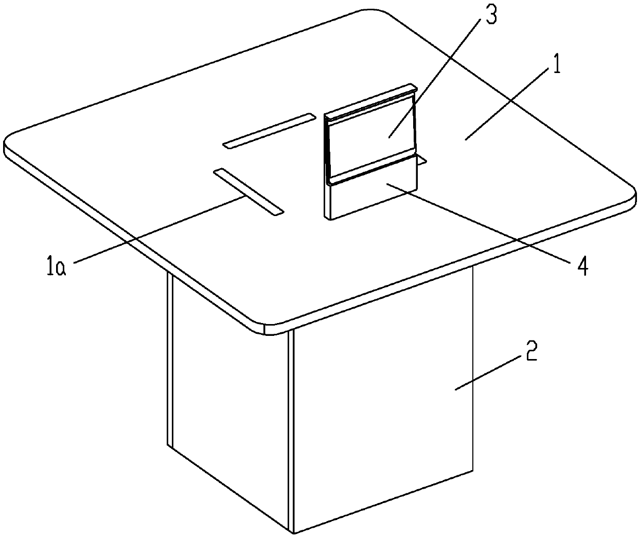 Dining table with order terminals