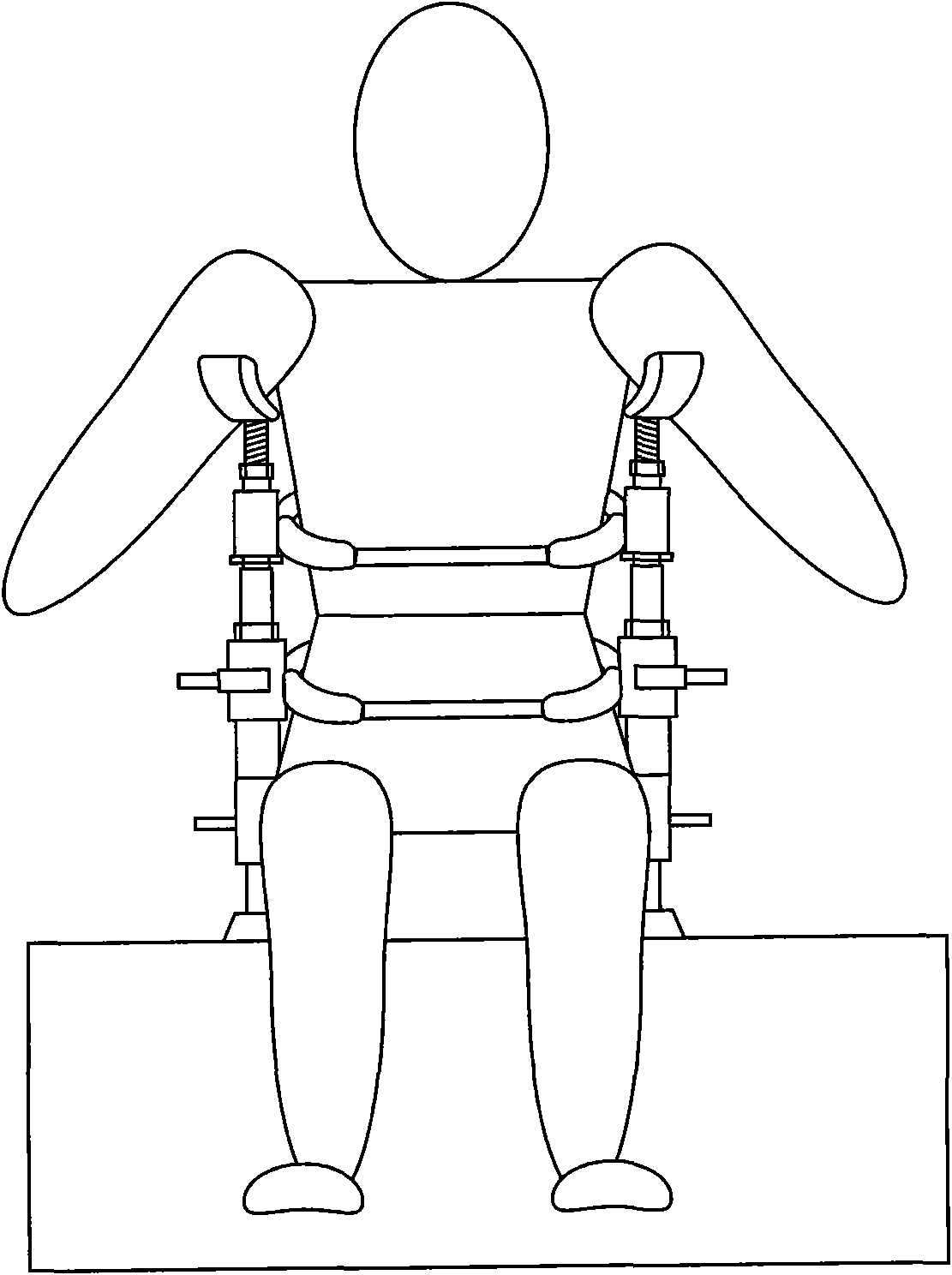 Portable lumbar vertebra tractor