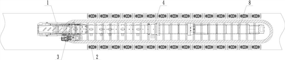 Fully mechanized coal mining face transportation crossheading unit support carrying system