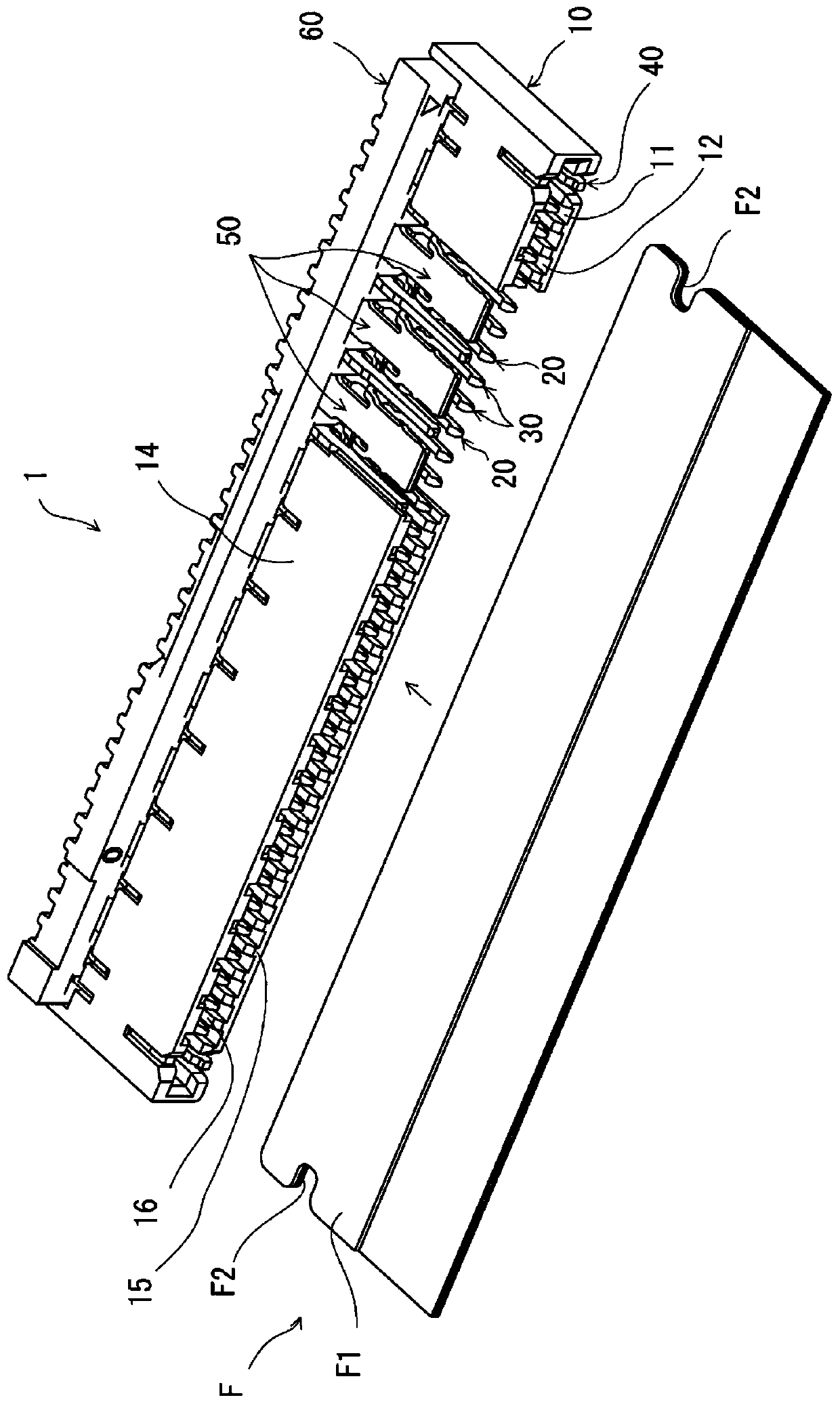 Electrical connectors for flat conductors