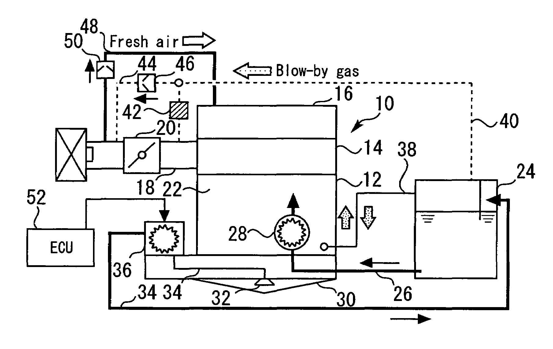 Control apparatus for dry sump type internal combustion engine
