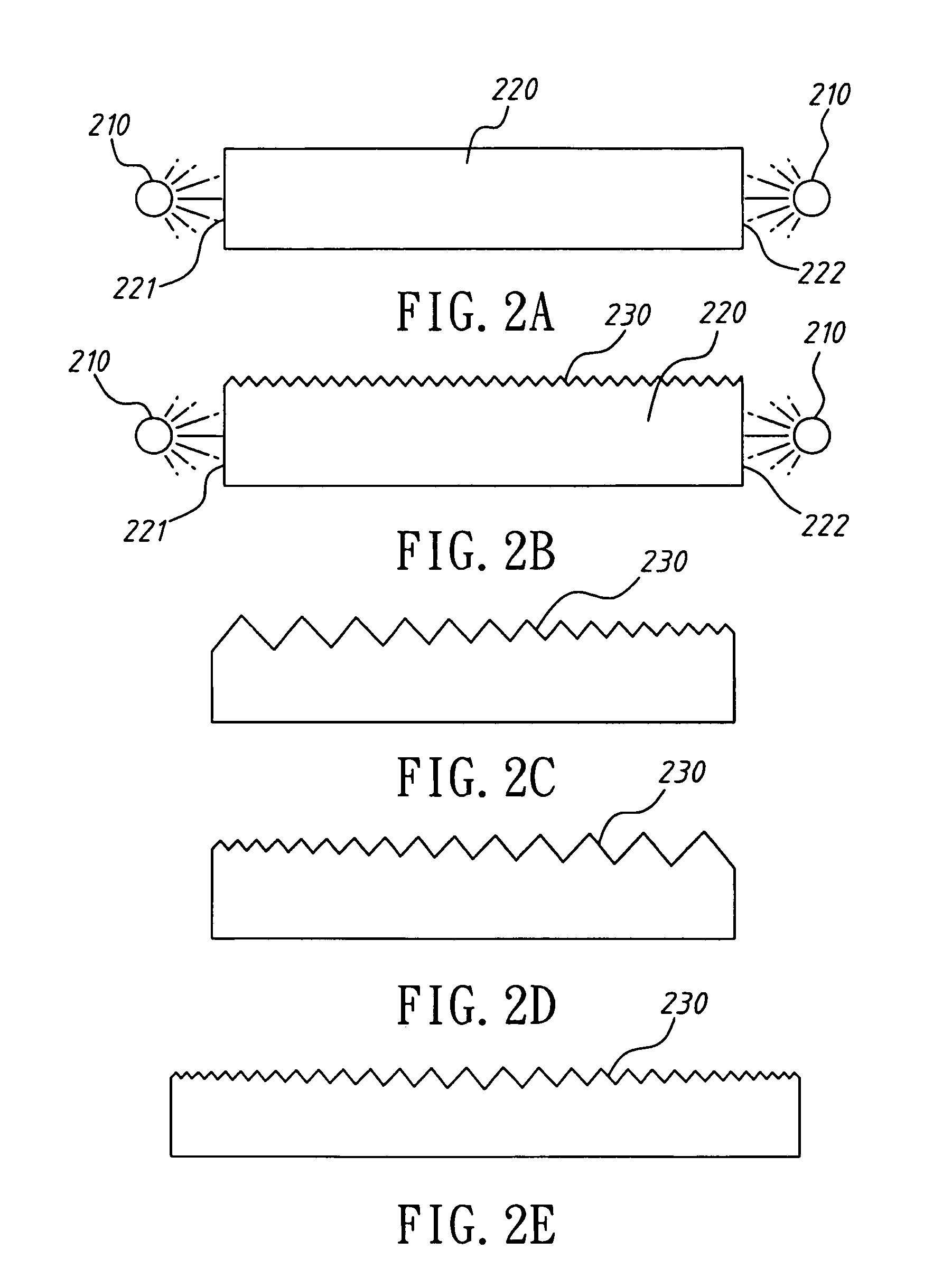 Light guide bar with patterned surface to enhance light uniformity and intensity