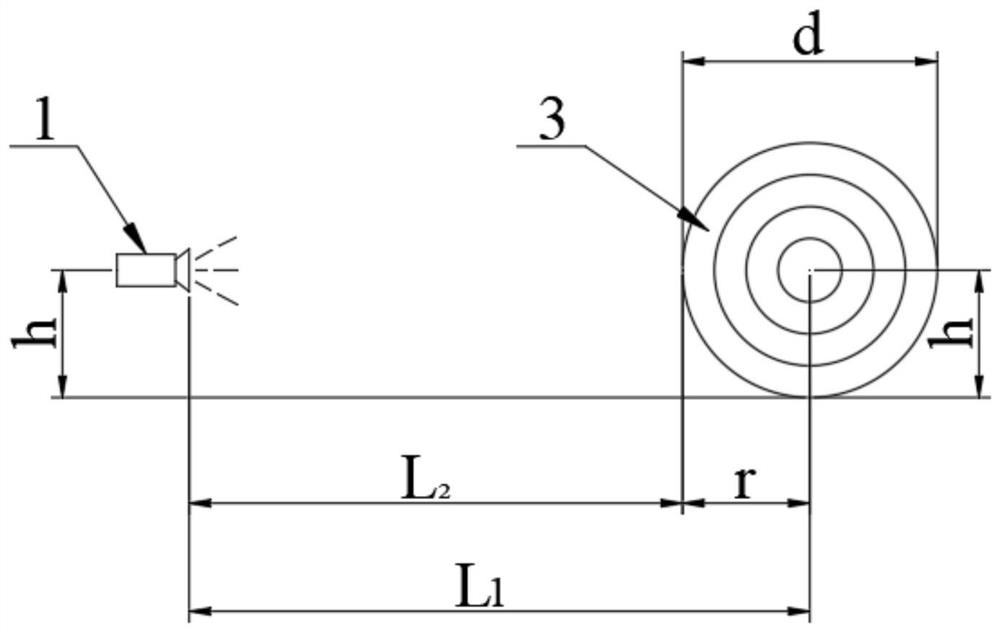 Online measurement method and system for coil diameter of hot rolled steel coil