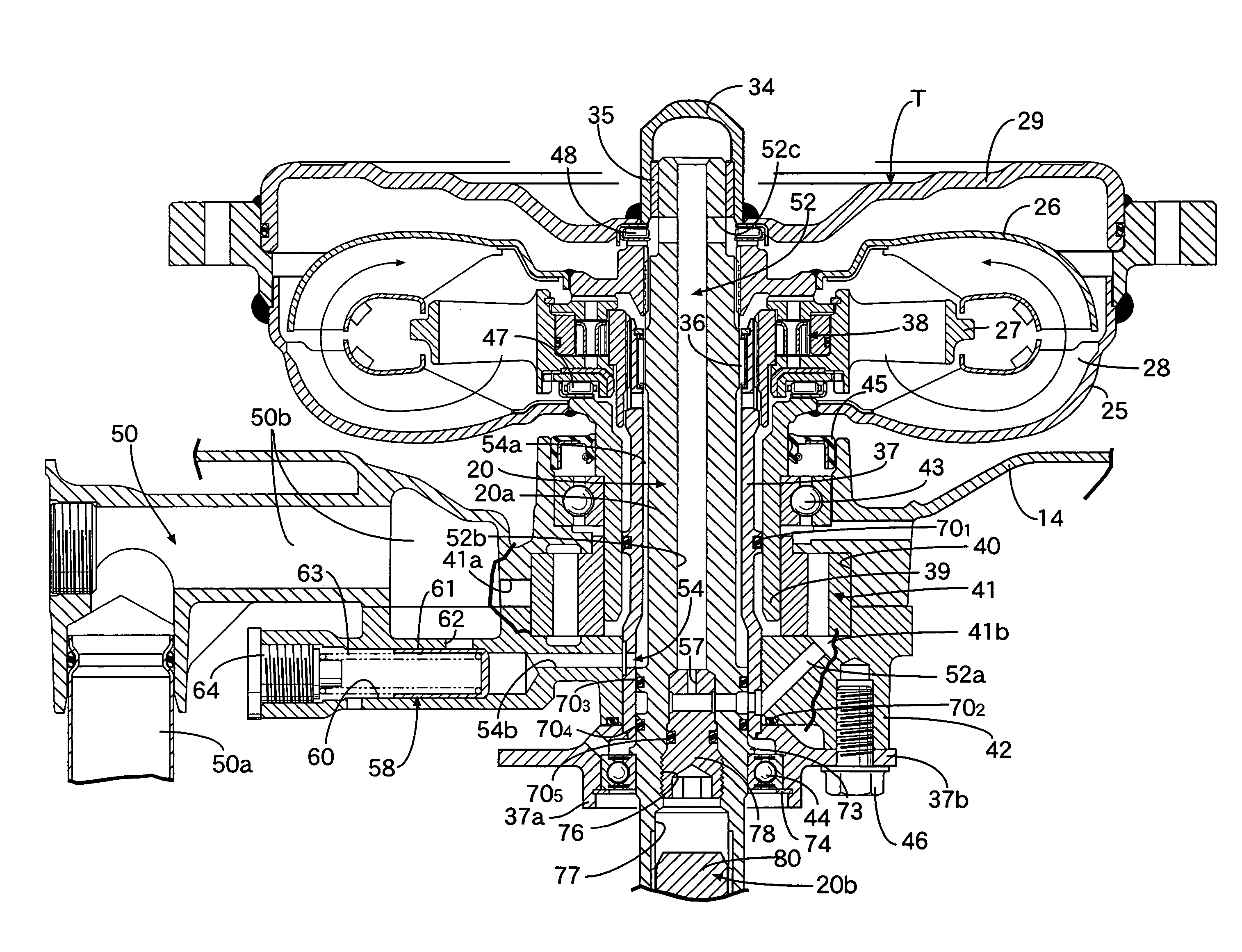 Vertical power unit and outboard engine system