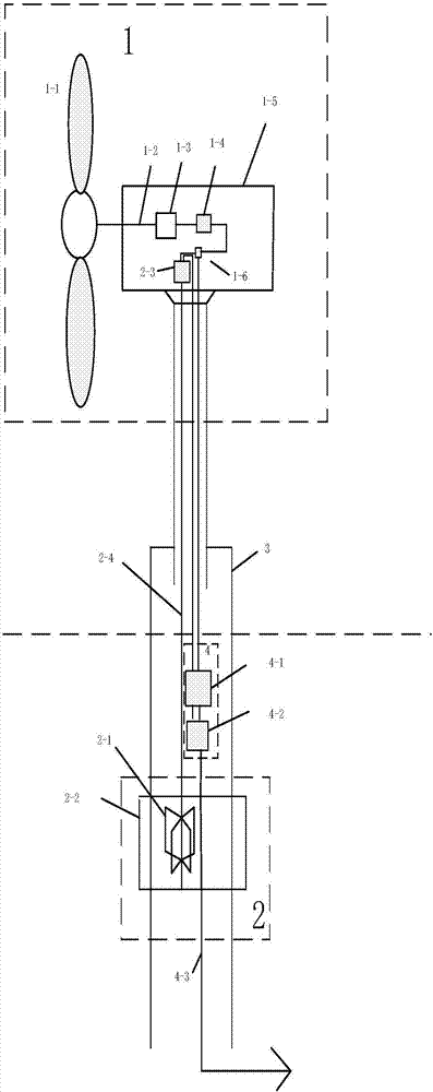 Offshore wind power and vertical axis type tidal current energy combined power generation device