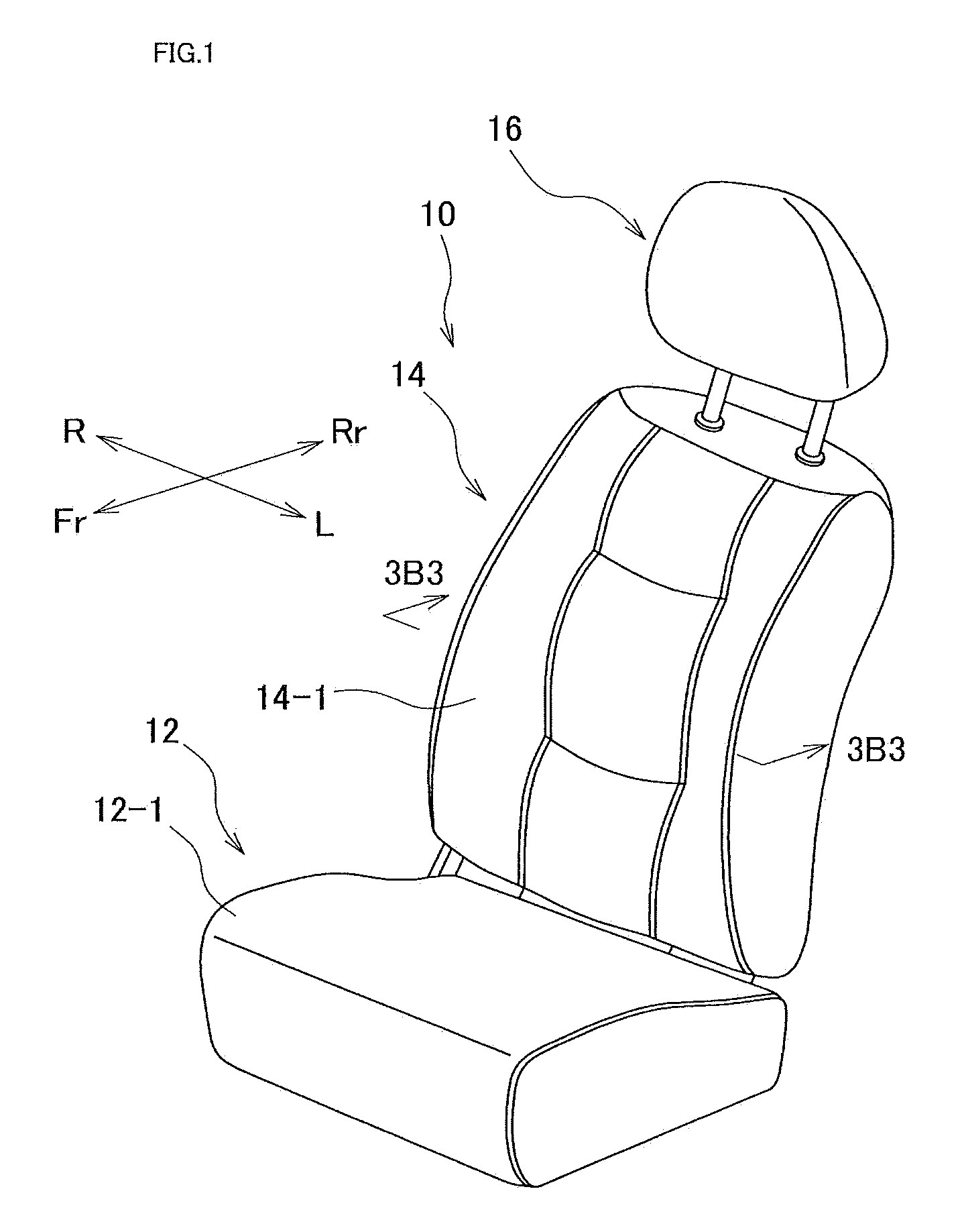Surface structure of wadded seat and method of manufacturing surface structure of wadded seat