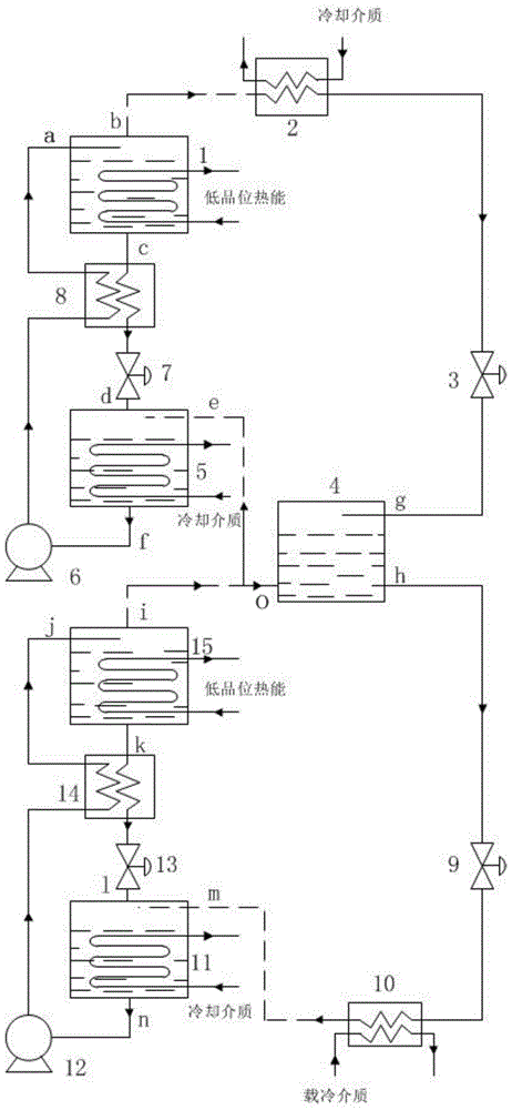 Intercooling type two-stage absorption refrigeration system