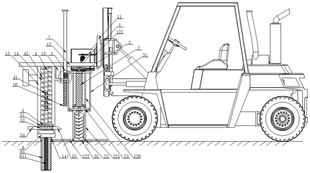 Building drilling and pile grouting machine and method