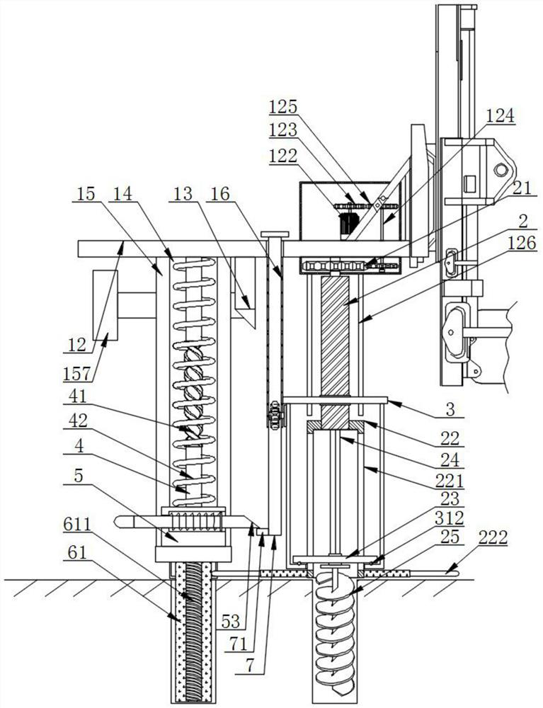Building drilling and pile grouting machine and method