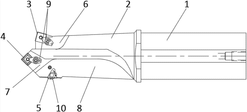 Full-station composite cutter bar for processing petroleum pipe threads