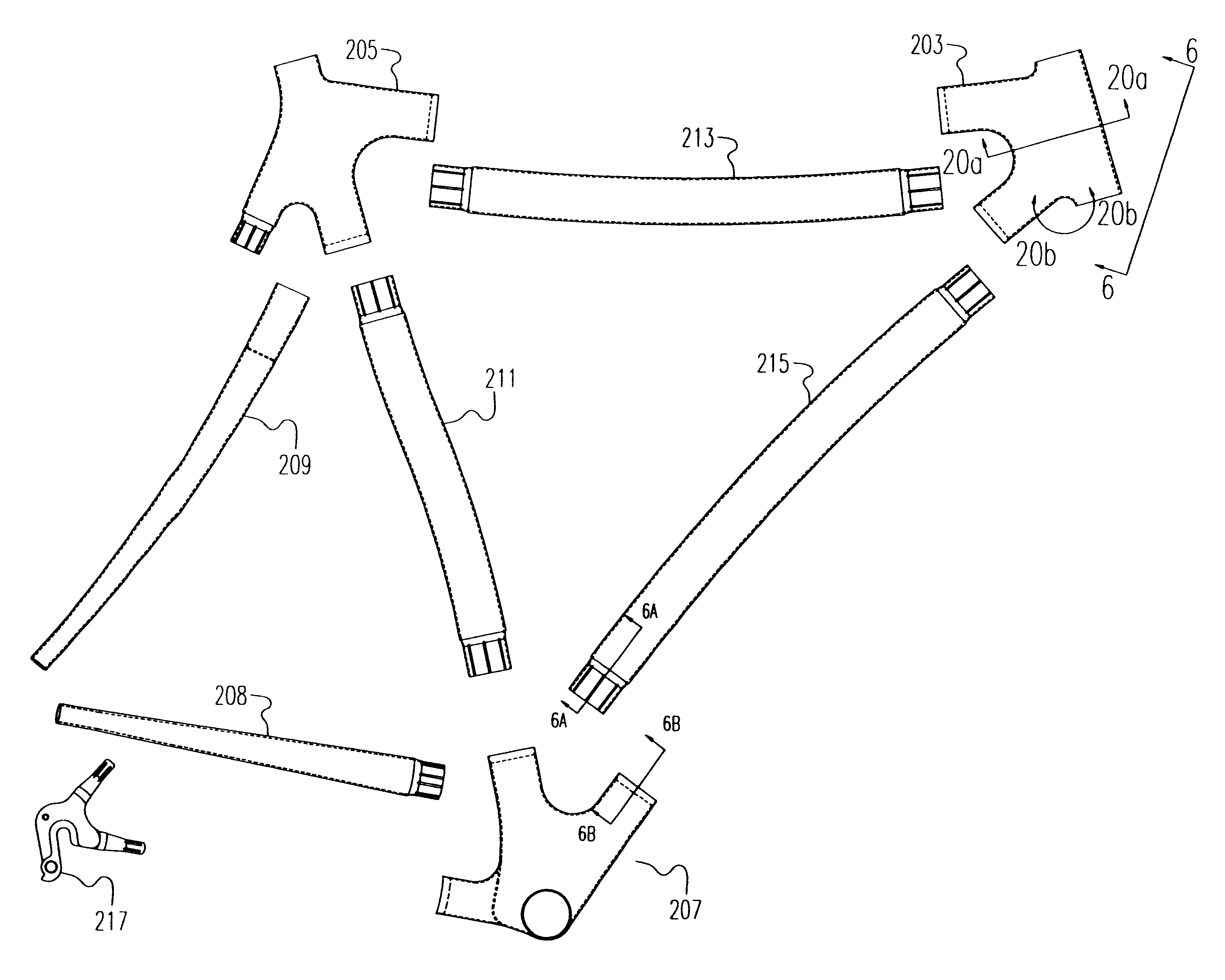 Composite bicycle frame and method of construction thereof