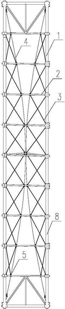 Dual-cable separated type string truss and construction method thereof