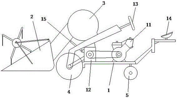 Single-drive guide anti-crushing ratooning rice harvester with three traveling wheels and use method of harvester