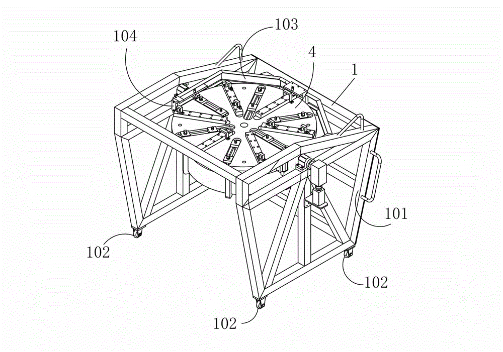 Device and method for installing and detaching large mirror for ion beam polisher for large-caliber optical parts
